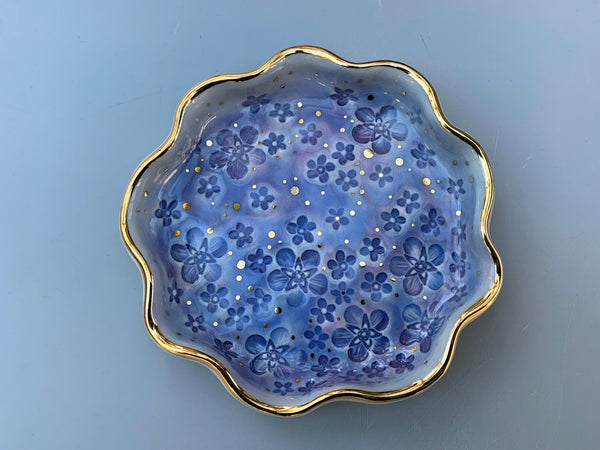 Forget-Me-Not Jewelry Holder, Ceramic Dish