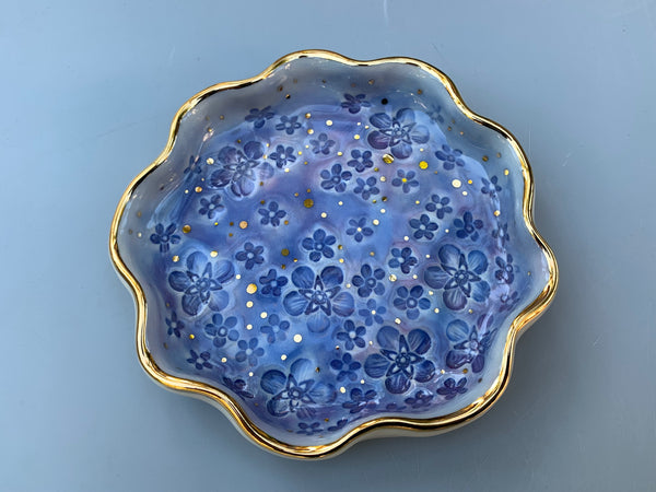 Forget-Me-Not Jewelry Holder, Ceramic Dish