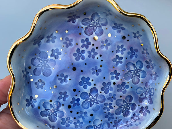 Forget-Me-Not Jewelry Holder, Ceramic Dish