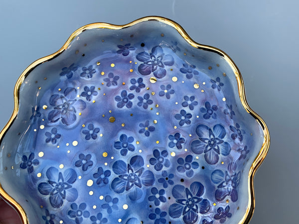 Forget-Me-Not Jewelry Holder, Ceramic Dish